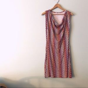 Luna Claire Retro Geo Print A-Line Dress